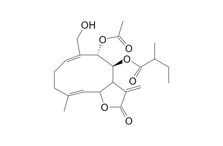 9.alpha.-(Acetoxy)-8.beta.-[(2'-methylbutanoyl)oxy]-14-hydroxy-acanthospermolide