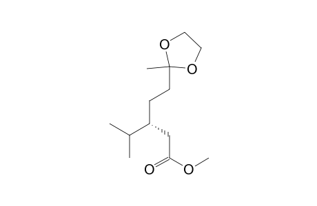 Methyl (3R)-4-methyl-3-[2-(2-methyl-1,3-dioxolan-2-yl)ethyl]pentanoate