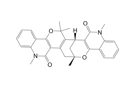 7,15-Methano-8H,17H-quino[3'',4'':5',6']pyrano[3',4':5,6]oxocino[3,2- c]quinoline-8,17-dione, 6,7,9,15,16,18-hexahydro-6,6,9,15,18-pentamethyl-, (7.beta.,15.beta.)-(.+-.)-