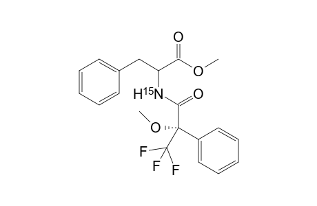 N-((S)-.alpha.-methoxy-.alpha.(trifluoromethyl)phenylacetyl)-3-phenyl-2-(15N)-aminopropanoic acid, methyl ester