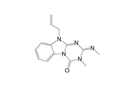 2-Methylimino-3methyl-10-(prop-2-enyl)-2,3,4,10-tetrahydro-1,3,5-triazino[1,2-a]benzimidazole-4-one