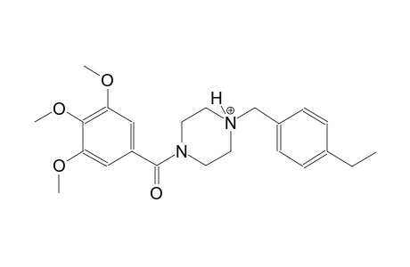 1-(4-ethylbenzyl)-4-(3,4,5-trimethoxybenzoyl)piperazin-1-ium