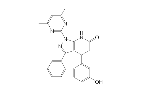 6H-pyrazolo[3,4-b]pyridin-6-one, 1-(4,6-dimethyl-2-pyrimidinyl)-1,4,5,7-tetrahydro-4-(3-hydroxyphenyl)-3-phenyl-