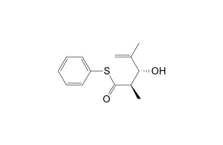 4-Pentenethioic acid, 3-hydroxy-2,4-dimethyl-, S-phenyl ester, (R*,R*)-(.+-.)-