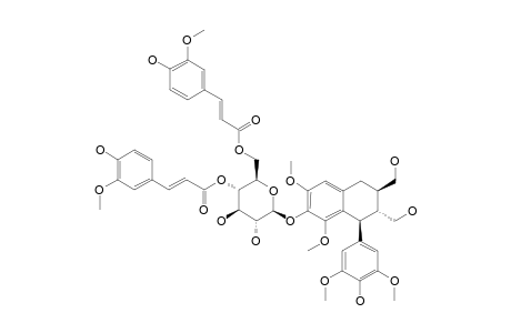 RHUSEMIALIN-C;LYONIRESINOL-4-O-BETA-D-GLUCOPYRANOSYL-4'',6''-O-(E)-DIFERULOYLESTER