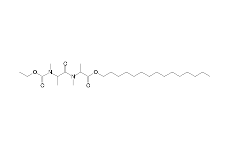 Alanylalanine, N,N'-dimethyl-N-ethoxycarbonyl-, pentadecyl ester