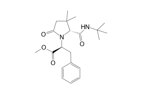 Methyl 2-(2-tert-butylcarbamoyl-3,3-dimethyl-5-oxopyrrolidin-1-yl)-3-phenylpropanoate