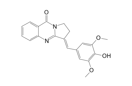 Isaindigotone (3-(3',5'-Dimethoxy-4'-hydroxybenzylidene)-2,3-dihydropyrolo[2,1-b]quinoline-9(1H)-one)