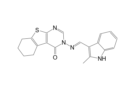 benzo[4,5]thieno[2,3-d]pyrimidin-4(3H)-one, 5,6,7,8-tetrahydro-3-[[(E)-(2-methyl-1H-indol-3-yl)methylidene]amino]-