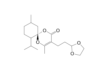 (6S)-3-[2'-(1",3"-Dioxolan-2''-yl)ethyl]-7-isopropyl-4,10-dimethyl-1,5-dioxaspiro[5,5]undec-3-en-2-one