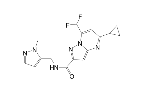 5-cyclopropyl-7-(difluoromethyl)-N-[(1-methyl-1H-pyrazol-5-yl)methyl]pyrazolo[1,5-a]pyrimidine-2-carboxamide