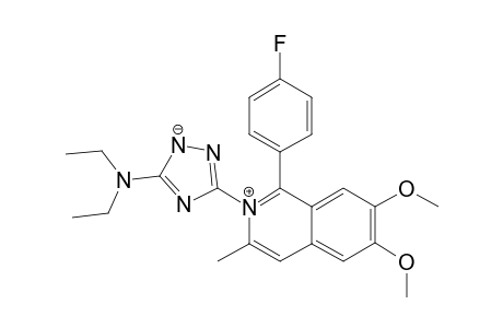 diethyl-[5-[1-(4-fluorophenyl)-6,7-dimethoxy-3-methyl-isoquinolin-2-ium-2-yl]-1,2-diaza-4-azanidacyclopenta-2,5-dien-3-yl]amine
