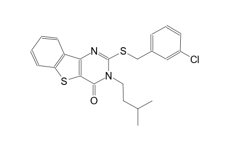 2-[(3-chlorobenzyl)sulfanyl]-3-isopentyl[1]benzothieno[3,2-d]pyrimidin-4(3H)-one