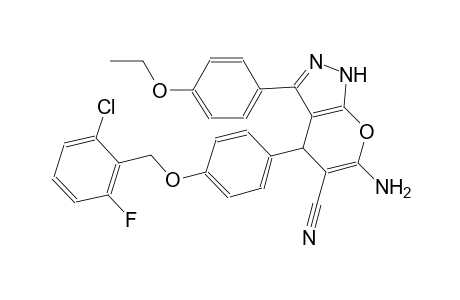 6-Amino-4-[4-(2-chloro-6-fluoro-benzyl)oxyphenyl]-3-p-phenetyl-2,4-dihydropyrano[2,3-c]pyrazole-5-carbonitrile