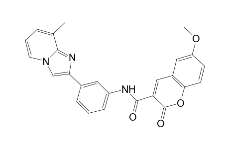 2-keto-6-methoxy-N-[3-(8-methylimidazo[1,2-a]pyridin-2-yl)phenyl]chromene-3-carboxamide