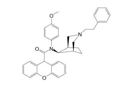 3-PHENETHYL-8-BETA-[N-(PARA-METHOXYPHENYL)-XANTHEN-9-CARBOXAMIDO]-3-AZABICYClO-[3.2.1]-OCTANE
