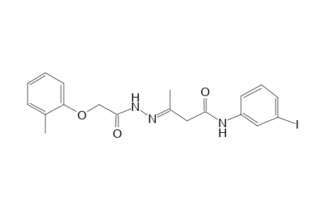 (3E)-N-(3-iodanylphenyl)-3-[2-(2-methylphenoxy)ethanoylhydrazinylidene]butanamide