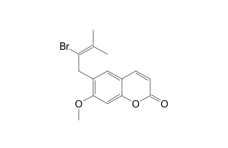 2H-1-Benzopyran-2-one, 6-(2-bromo-3-methyl-2-butenyl)-7-methoxy-