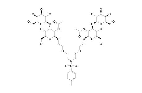 BIS-1,11-[2-ACETAMIDO-2-DEOXY-3-O-(BETA-D-GALACTOPYRANOSYL)-BETA-D-GLUCOPYRANOSYL]-(6-TOSYL-3,9-DIOXA-6-AZA-UNDECANE)