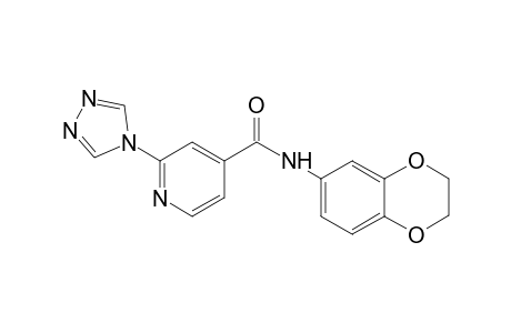 4-Pyridinecarboxamide, N-(2,3-dihydro-1,4-benzodioxin-6-yl)-2-(4H-1,2,4-triazol-4-yl)-