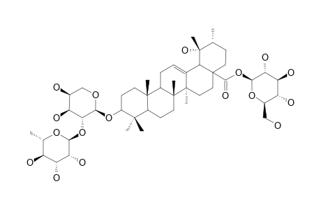 LATIFOLOSIDE-A;3-O-[ALPHA-L-RHAMNOPYRANOSYL-(1->2)]-ALPHA-L-ARABINOPYRANOSYL-POMOLIC-ACID-28-O-BETA-D-GLUCOPYRANOSIDE