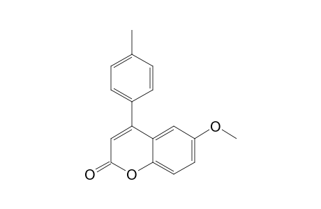 6-METHOXY-4-(4-METHYLPHENYL)-2H-1-BENZOPYRAN-2-ONE