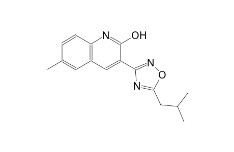 3-(5-isobutyl-1,2,4-oxadiazol-3-yl)-6-methyl-2-quinolinol