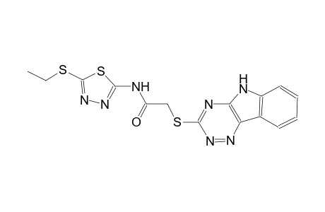 N-[5-(ethylsulfanyl)-1,3,4-thiadiazol-2-yl]-2-(5H-[1,2,4]triazino[5,6-b]indol-3-ylsulfanyl)acetamide