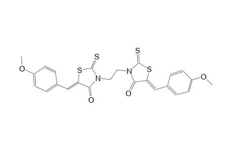 (5Z)-5-(4-methoxybenzylidene)-3-{2-[(5Z)-5-(4-methoxybenzylidene)-4-oxo-2-thioxo-1,3-thiazolidin-3-yl]ethyl}-2-thioxo-1,3-thiazolidin-4-one