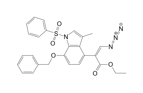 Ethyl 3-azido-2-(7-benzyloxy-3-methyl-1-phenylsulphonyl-1H-indol-4-yl)propenoate