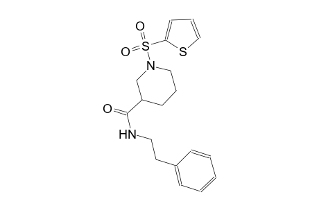 N-(2-phenylethyl)-1-(2-thienylsulfonyl)-3-piperidinecarboxamide