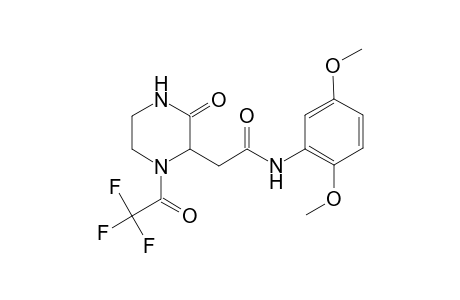2-Pyrazineacetamide, N-(2,5-dimethoxyphenyl)hexahydro-3-oxo-1-(2,2,2-trifluoroacetyl)-