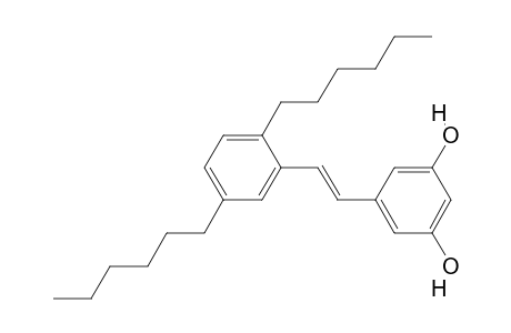 5-[(E)-2-(2,5-dihexylphenyl)vinyl]resorcinol