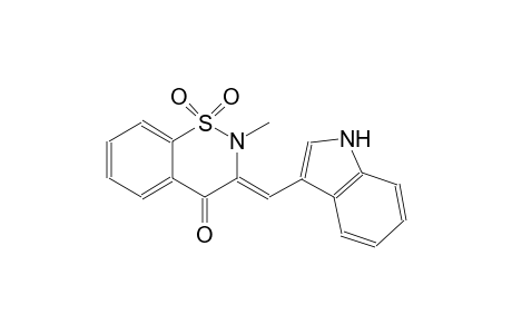 4H-1,2-benzothiazin-4-one, 2,3-dihydro-3-(1H-indol-3-ylmethylene)-2-methyl-, 1,1-dioxide, (3Z)-