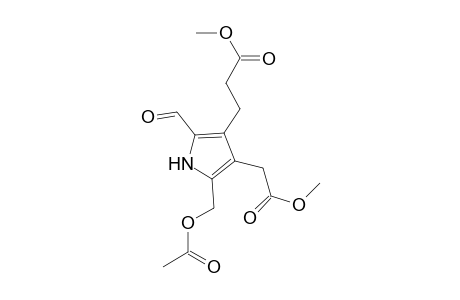 3-[5-(acetoxymethyl)-2-formyl-4-(2-keto-2-methoxy-ethyl)-1H-pyrrol-3-yl]propionic acid methyl ester