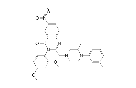 4(3H)-quinazolinone, 3-(2,4-dimethoxyphenyl)-2-[[3-methyl-4-(3-methylphenyl)-1-piperazinyl]methyl]-6-nitro-