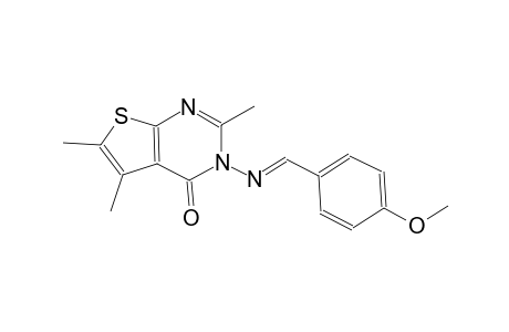 3-{[(E)-(4-methoxyphenyl)methylidene]amino}-2,5,6-trimethylthieno[2,3-d]pyrimidin-4(3H)-one