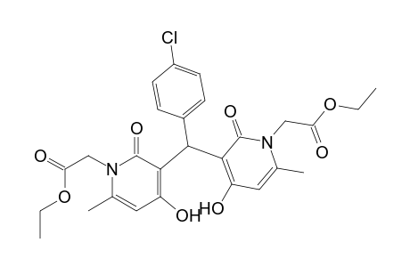 Bis(1-ethoxycarbonylmethyl-4-hydroxy-6-methyl-2-oxo-3-pyridinyl)(4-chlorophenyl)methane