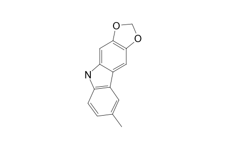 CLAUSENALENE;3-METHYL-6,7-METHYLENEDIOXY-CARBAZOLE