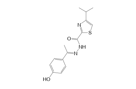 4-isopropyl-N-(1-(4-hydroxyphenyl)ethylidene)thiazole-2-carbohydrazide