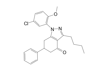 3-Butyl-1-(5-chloranyl-2-methoxy-phenyl)-6-phenyl-6,7-dihydro-5H-indazol-4-one