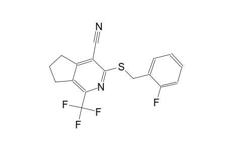 3-[(2-fluorobenzyl)sulfanyl]-1-(trifluoromethyl)-6,7-dihydro-5H-cyclopenta[c]pyridine-4-carbonitrile