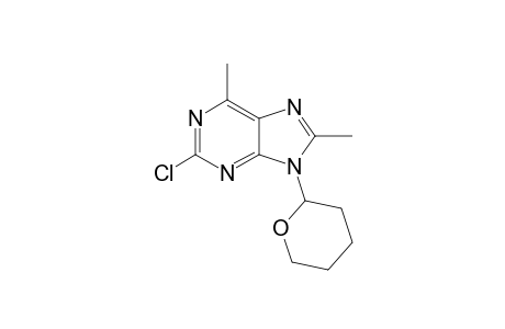 2-Chloranyl-6,8-dimethyl-9-(oxan-2-yl)purine