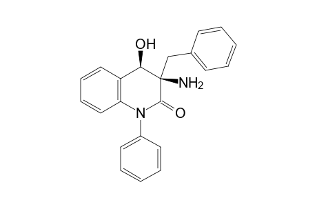 cis-3-Amino-3-benzyl-3,4-dihydro-4-hydroxy-1-phenylquinolin-2(1H)-one