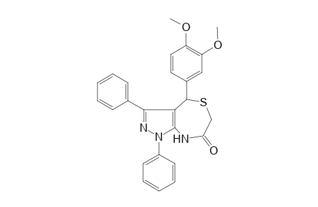4-(3,4-Dimethoxy-phenyl)-1,3-diphenyl-4,8-dihydro-1H-pyrazolo[3,4-e][1,4]thiazepin-7-one