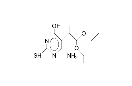 6-Amino-5-(2,2-diethoxy-1-methylethyl)-2-mercapto-pyrimidin-4-ol