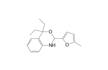 4,4-Diethyl-2-(5-methyl-2-furanyl)-1,2-dihydro-3,1-benzoxazine