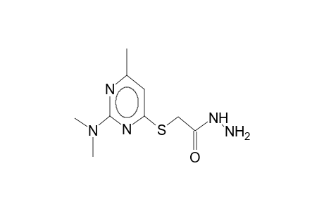 2-dimethylamino-4-methyl-6-hydrazidocarbonylmethylthiopyrimidine