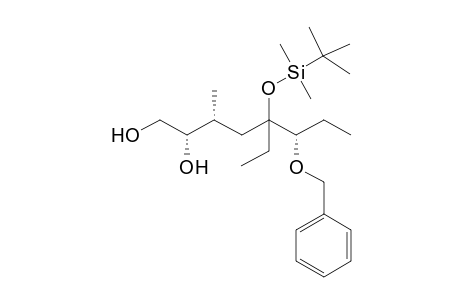(2S,4R,5R,6S)-6-Benzyloxy-5-tert-butyldimethylsiloxy-5-ethyl-3-methyloctanoe-1,2-diol