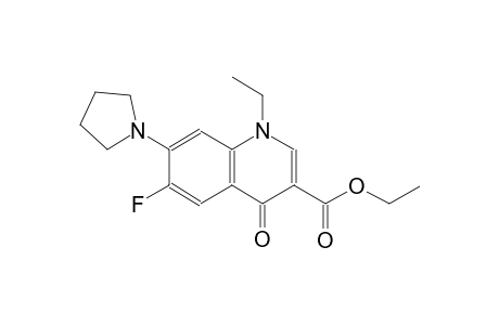 ethyl 1-ethyl-6-fluoro-4-oxo-7-(1-pyrrolidinyl)-1,4-dihydro-3-quinolinecarboxylate